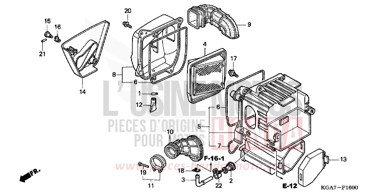AIR CLEANER for CG125 TITAN ES FORCE SILVER METALLIC (NH411) from 2004